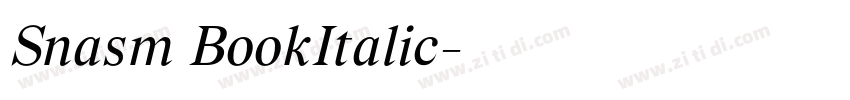 Snasm BookItalic字体转换